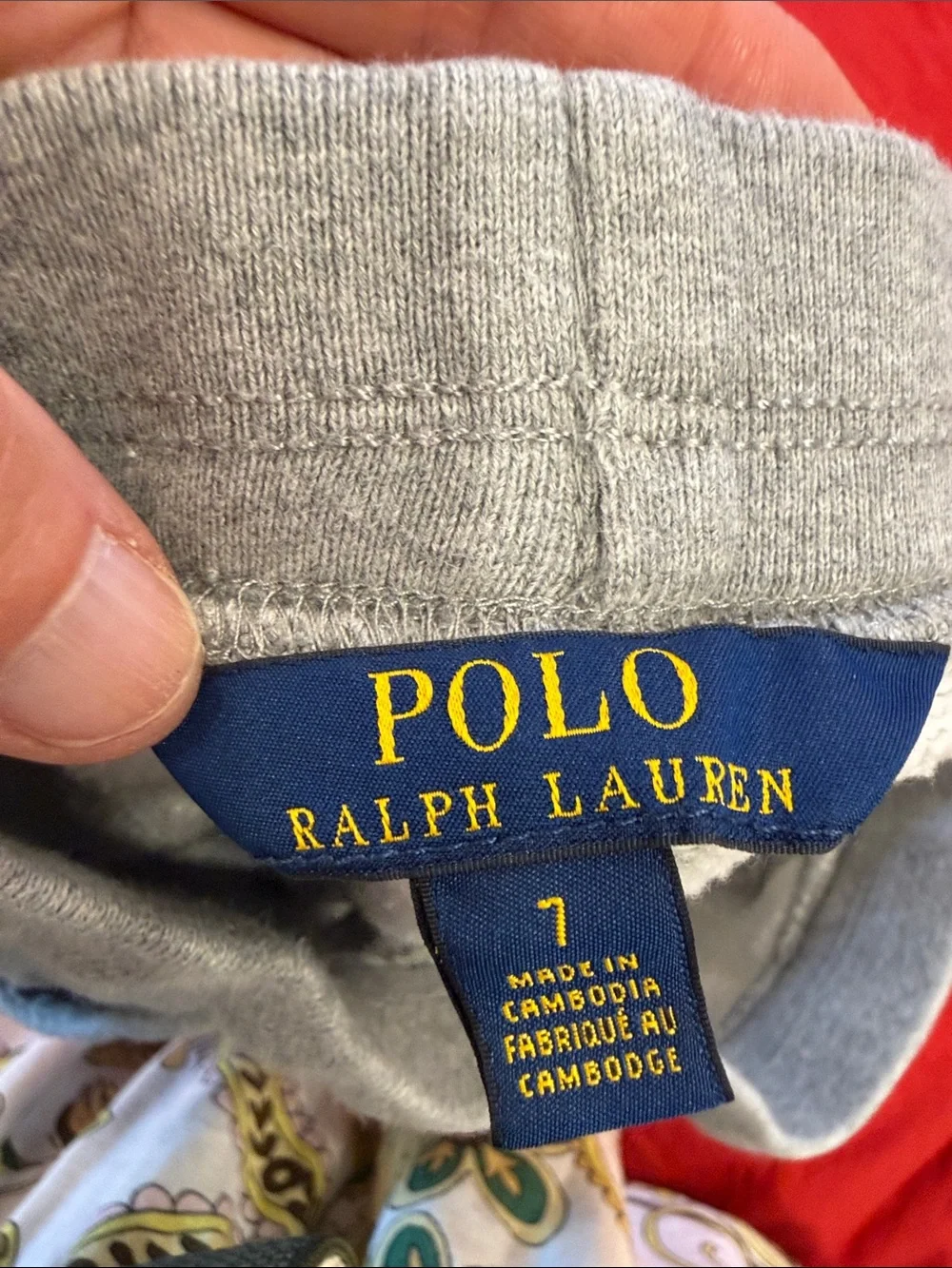 EUC Ralph Lauren boys Grey Fleece Kids Shorts size 7